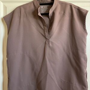 Figs Taupe Technical Collection Top